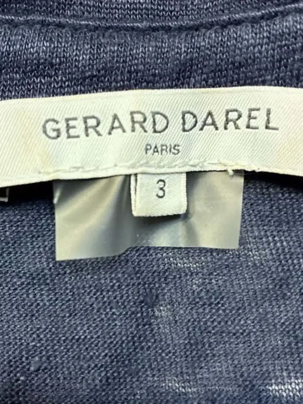 Gerard Darel Paris Long Sleeve Henley Button-Front Shirt with Dual Chest Pockets